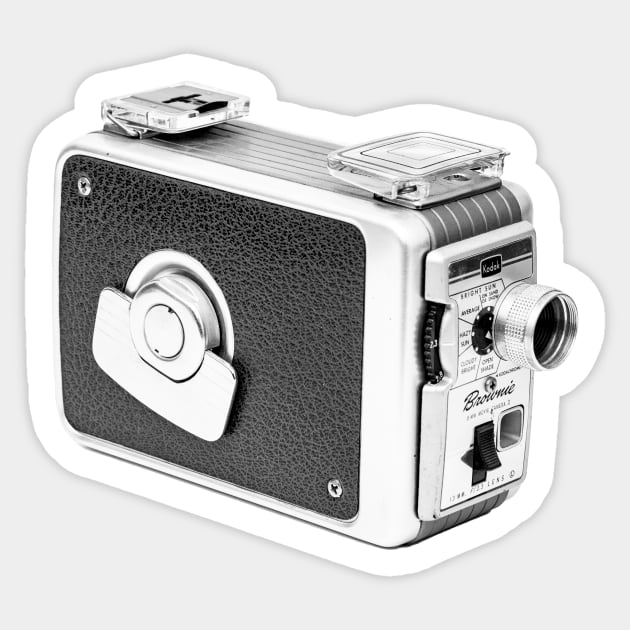 Vintage 1950s 8mm Movie Camera Sticker by DecPhoto